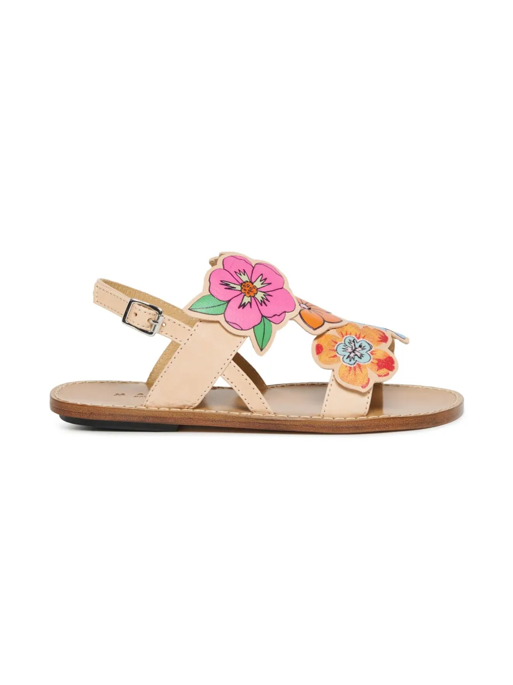 Marni Kids flower-detailing sandals Neutrals