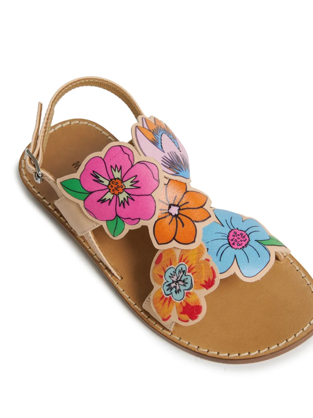 Marni Kids flower-detailing sandals Neutrals