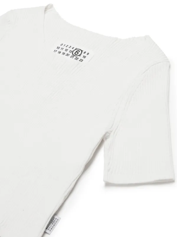 MM6 Maison Margiela Kids リブニット トップ | ホワイト | FARFETCH JP