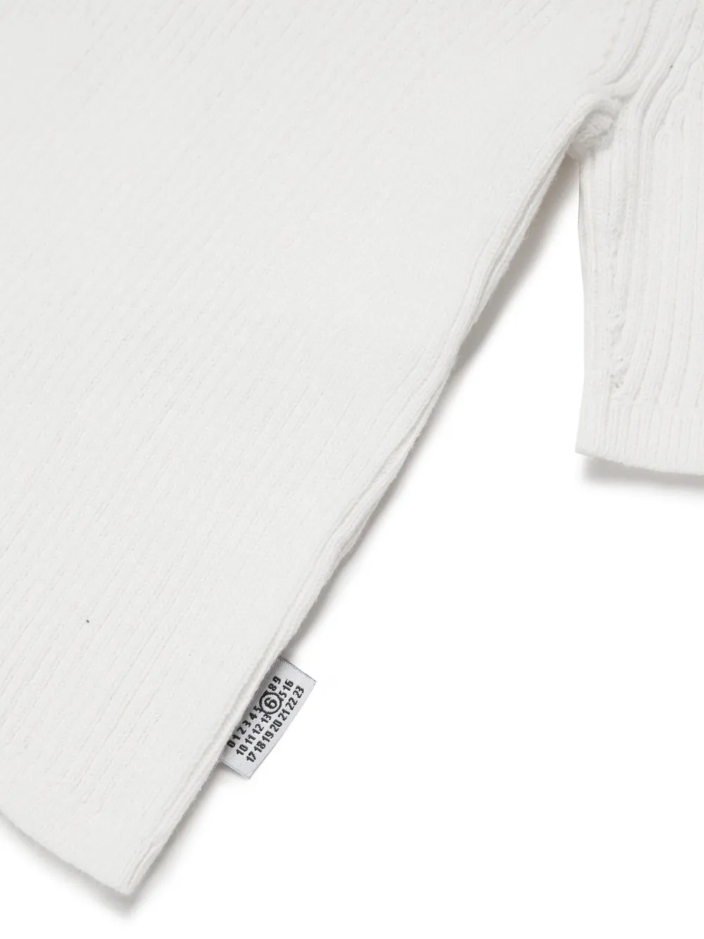 MM6 Maison Margiela Kids Ribgebreide top Wit