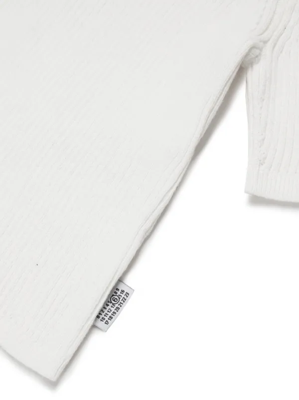 MM6 Maison Margiela Kids リブニット トップ | ホワイト | FARFETCH JP