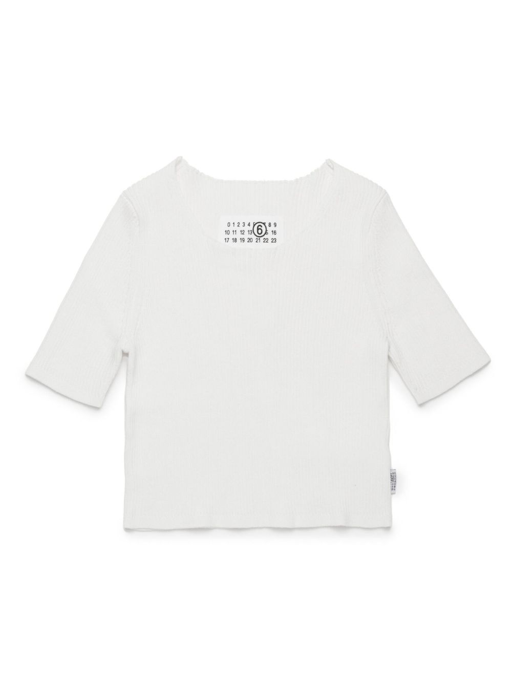 MM6 Maison Margiela Kids ribbed-knit top - White