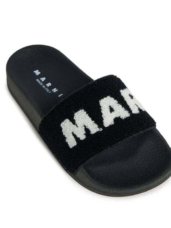 Marni Kids logo-jacquard Slides | Black | FARFETCH display picture 1