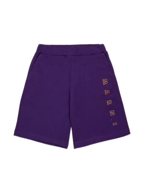 Marni Kids logo-print shorts