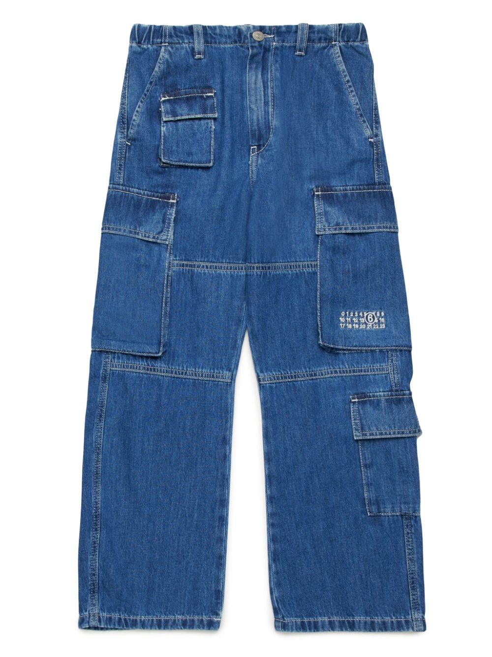 MM6 Maison Margiela Kids cargo-pocket jeans - Blue