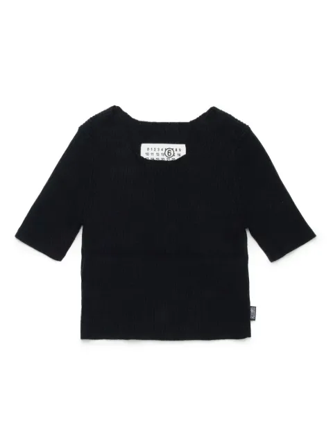 MM6 Maison Margiela Kids top tejido de canalé