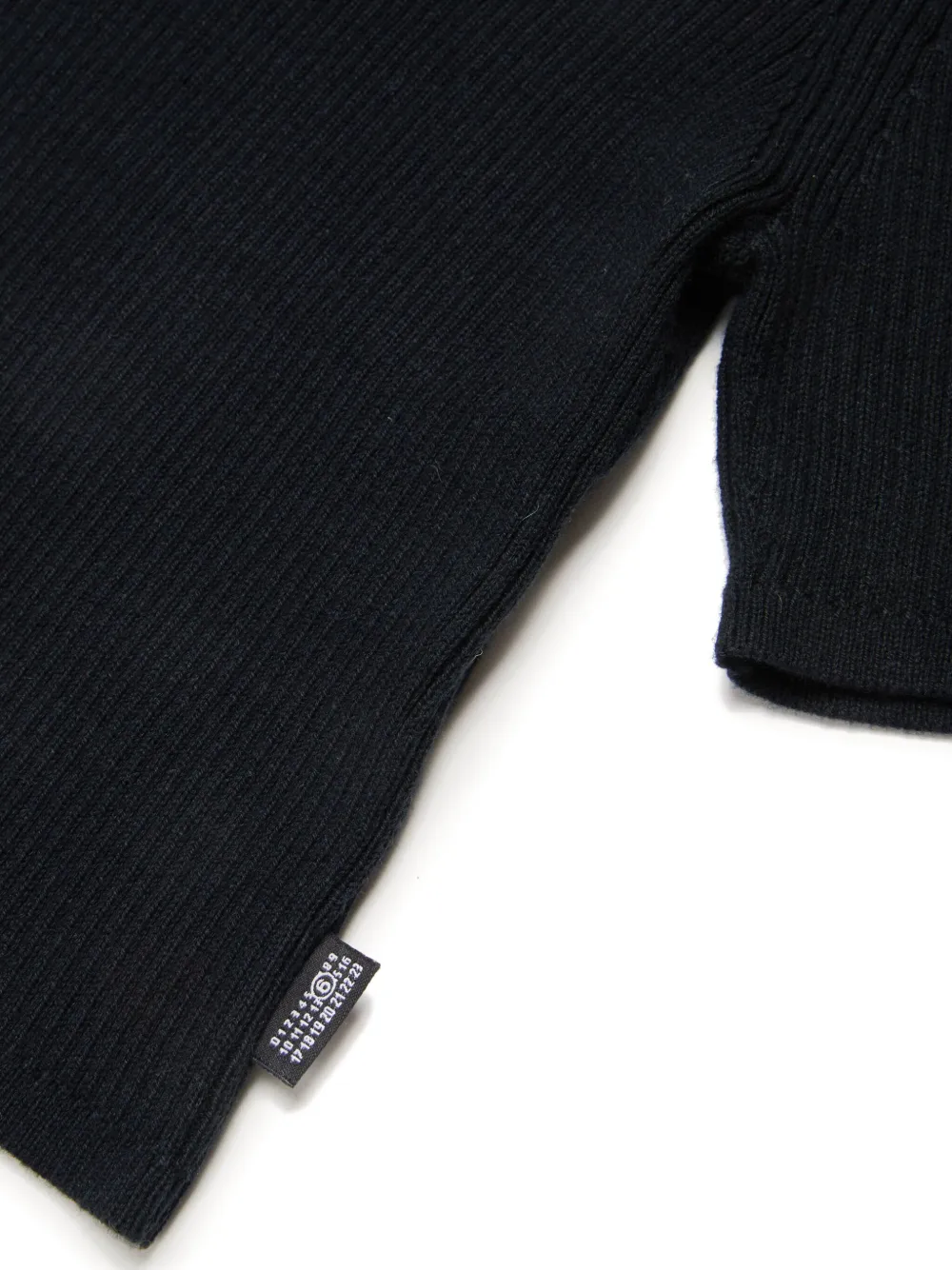 MM6 Maison Margiela Kids Ribgebreide top Zwart