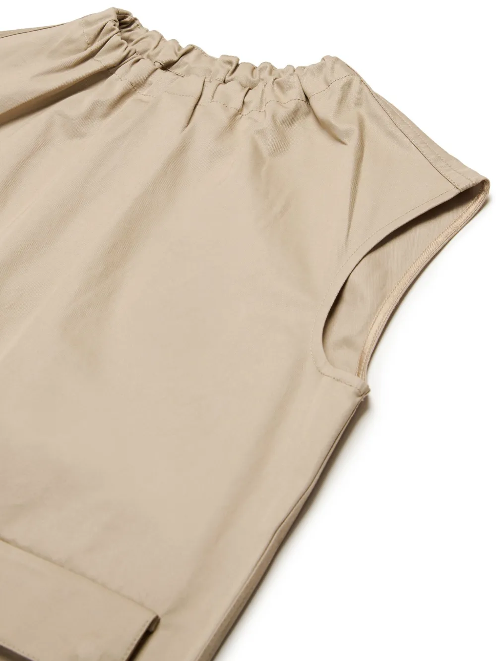 MM6 Maison Margiela Kids Mouwloze mini-jurk Beige