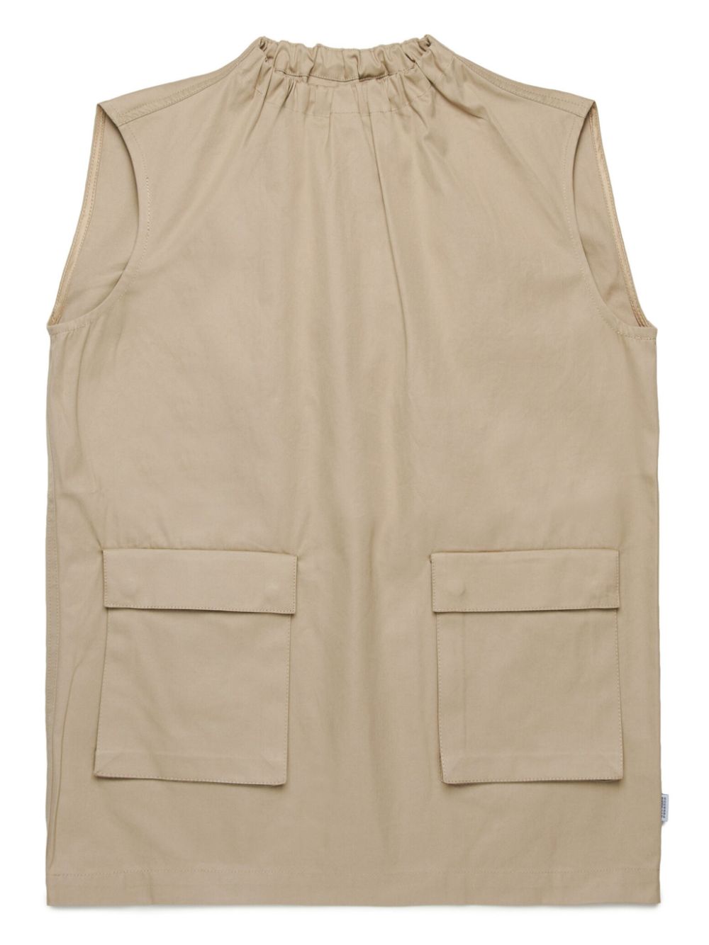 MM6 Maison Margiela Kids Mouwloze mini-jurk Beige