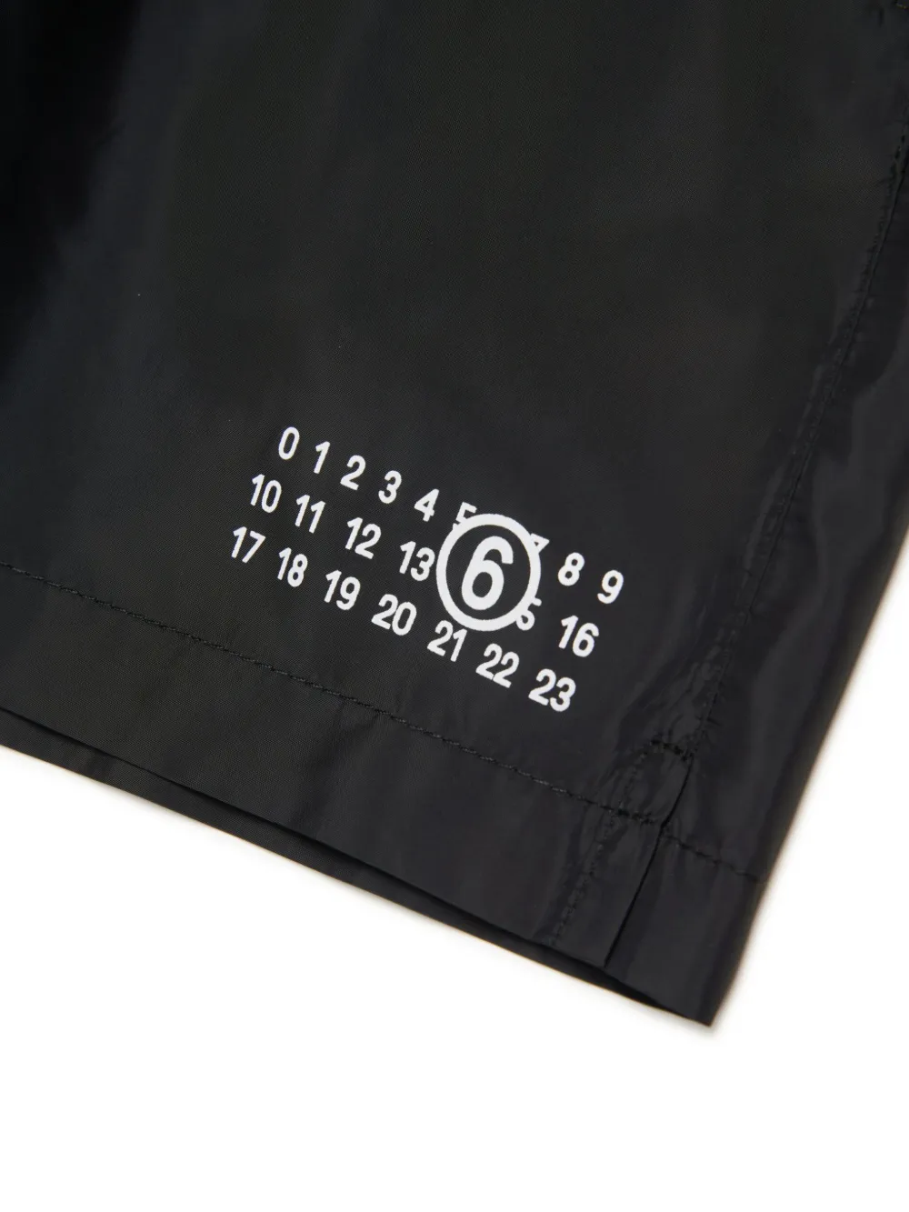 MM6 Maison Margiela Kids Zwembroek met logoprint Zwart