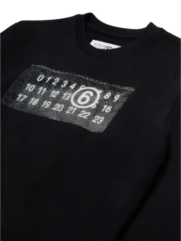MM6 Maison Margiela Kids Numbers スウェットシャツ | ブラック