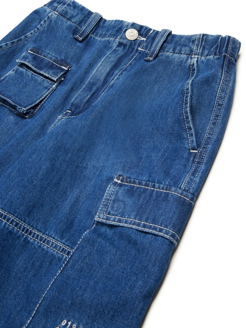 MM6 Maison Margiela Kids Cargo spijkershorts Blauw