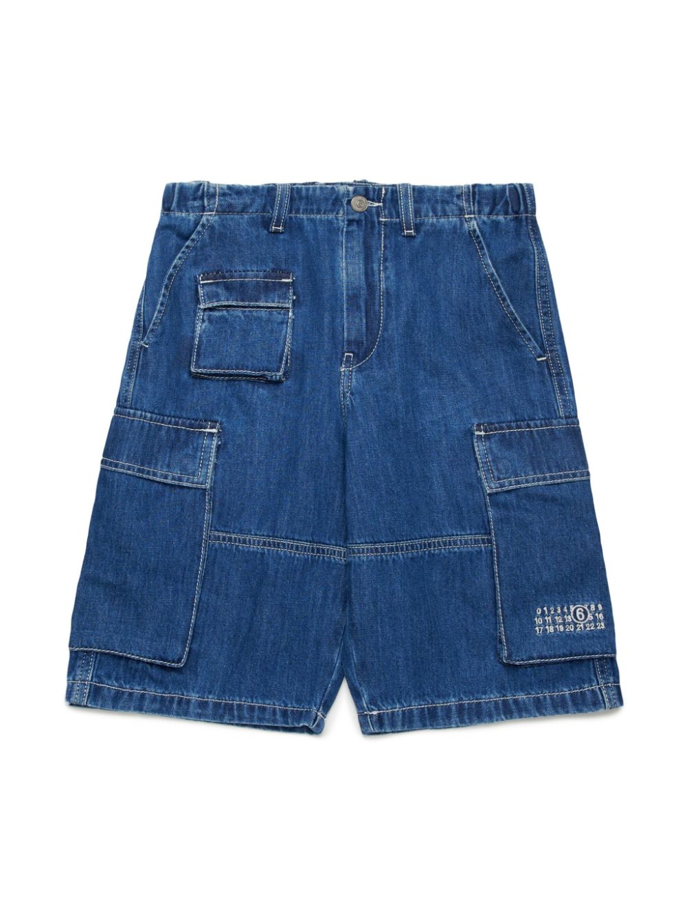 MM6 Maison Margiela Kids Cargo spijkershorts Blauw