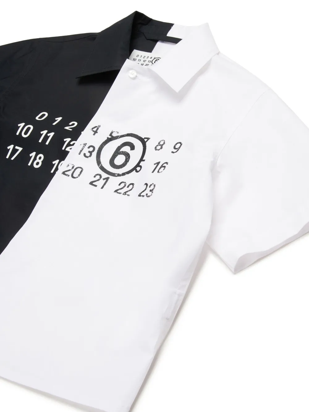 MM6 Maison Margiela Kids Poloshirt met print Zwart