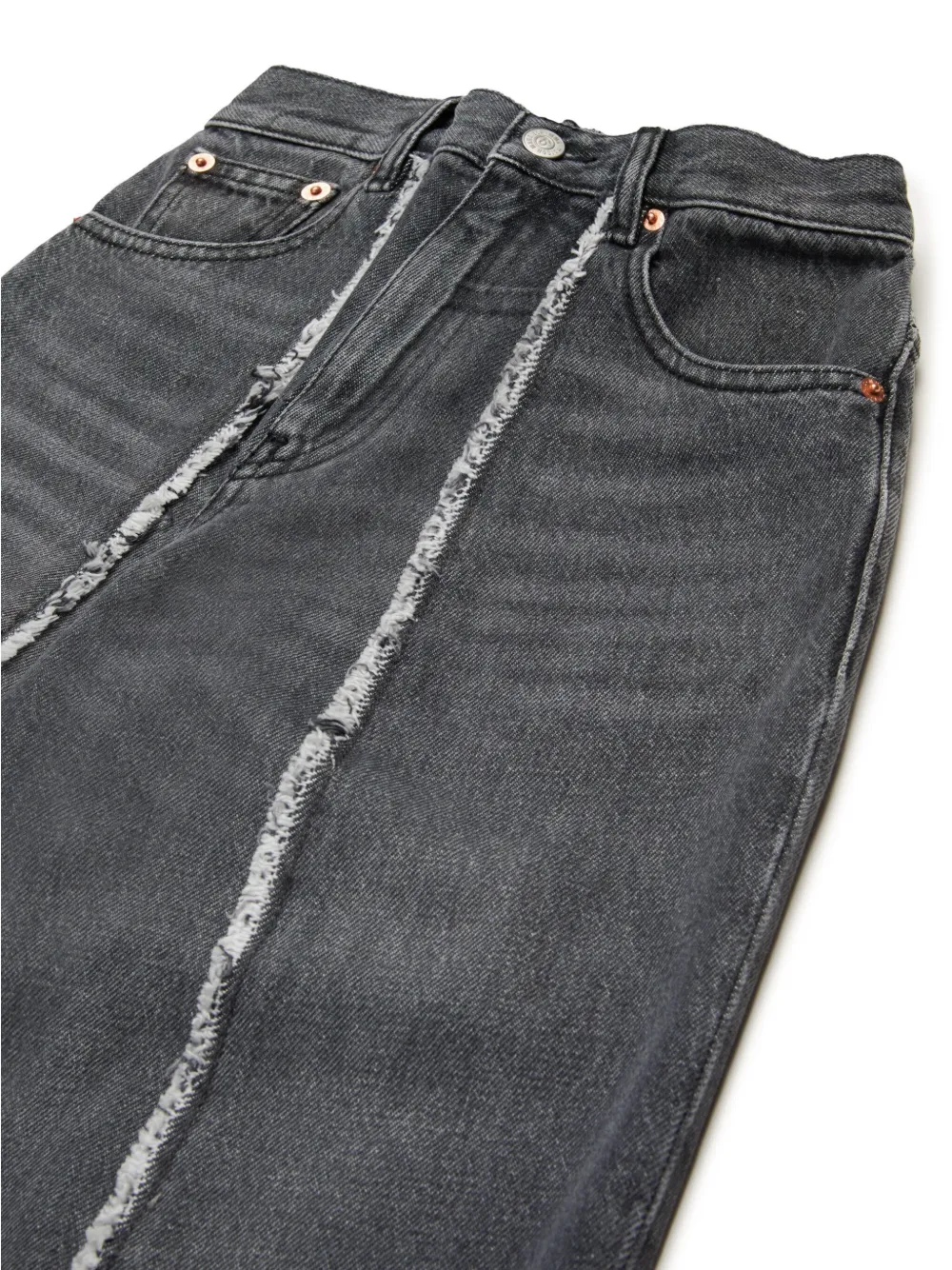 MM6 Maison Margiela Kids Jeans met franje Grijs