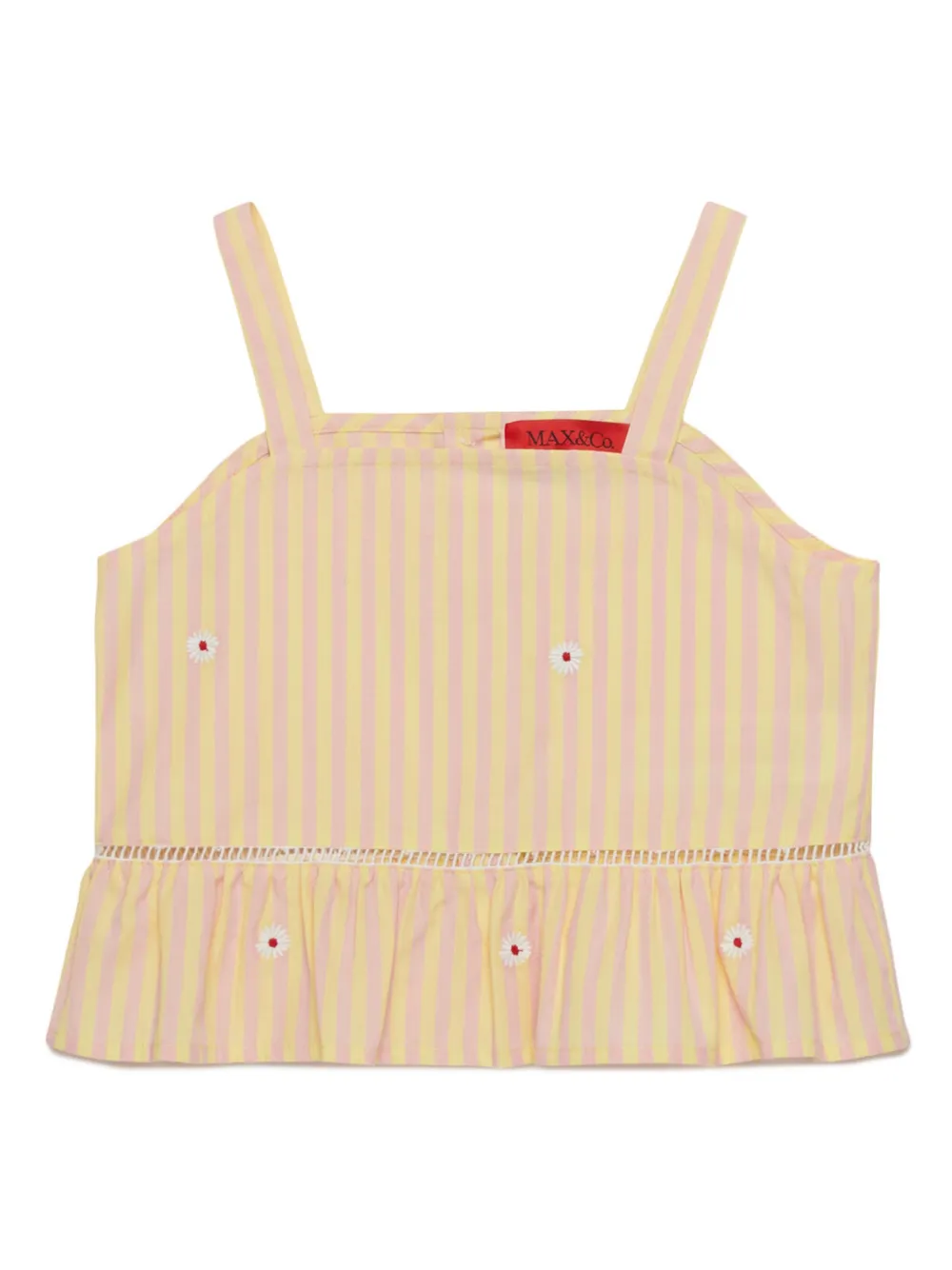 MAX&Co. Kids Gestreepte cropped top Geel