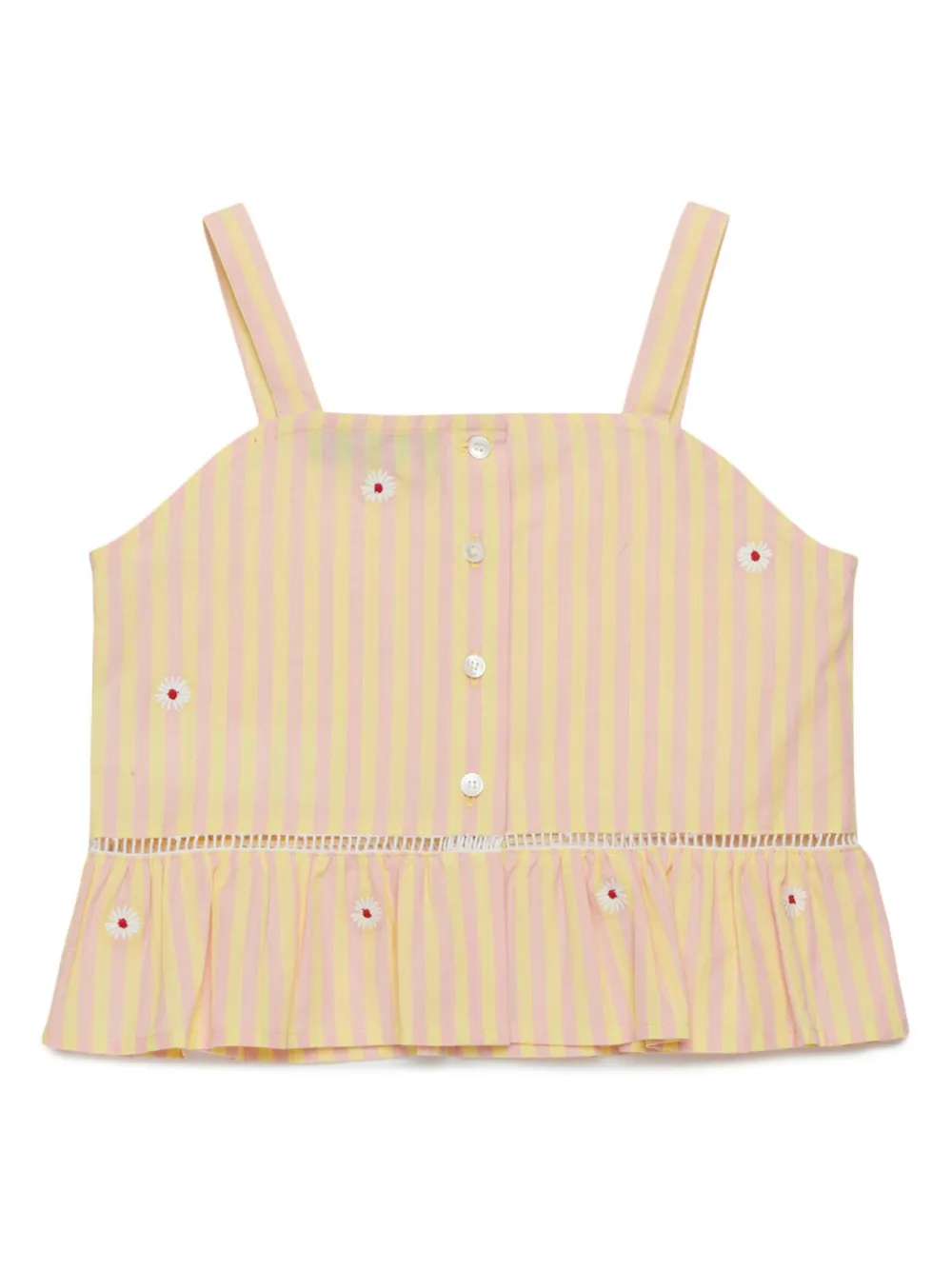 MAX&Co. Kids Gestreepte cropped top - Geel