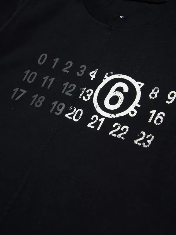 MM6 Maison Margiela Kids Numbers Tシャツ | ブラック
