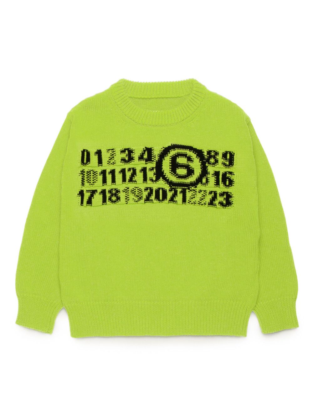 MM6 Maison Margiela Kids Numbers jumper - Green