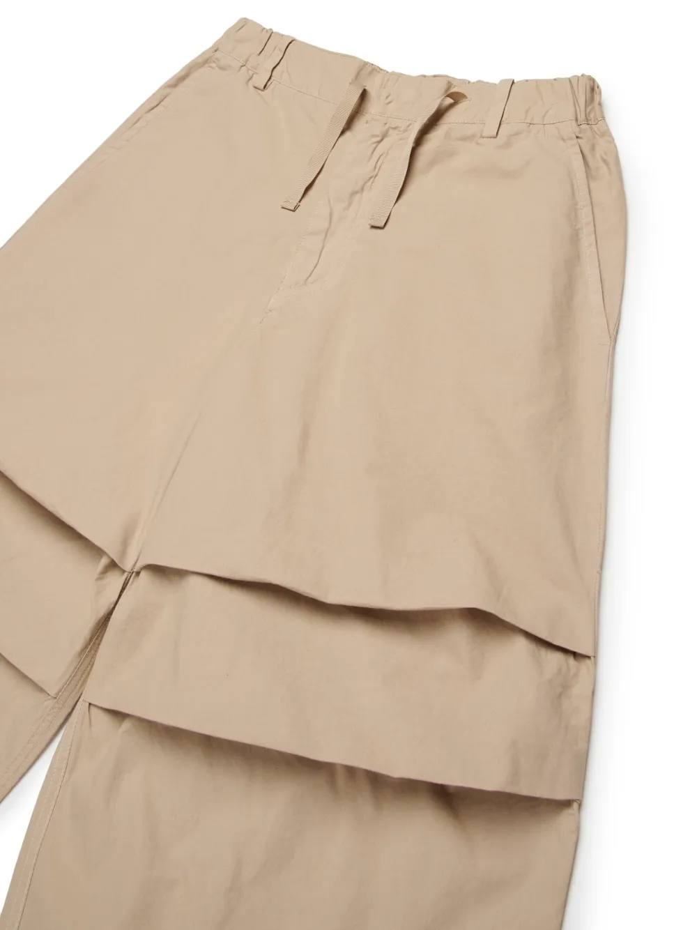MM6 Maison Margiela Kids Broek met wijde pijpen Beige
