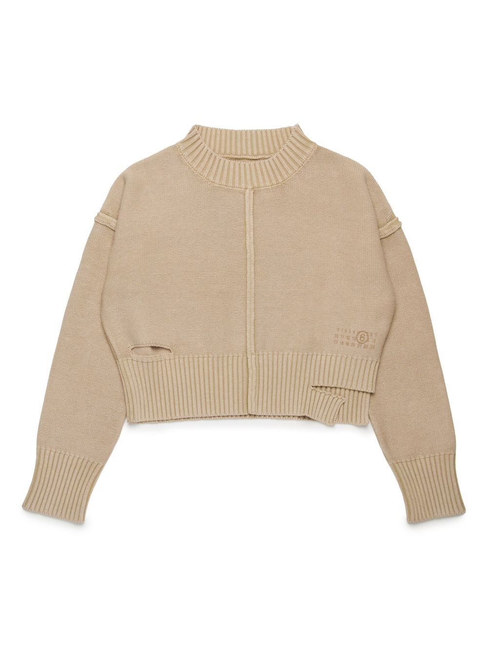 MM6 Maison Margiela Kids Trui met uitgesneden details Beige