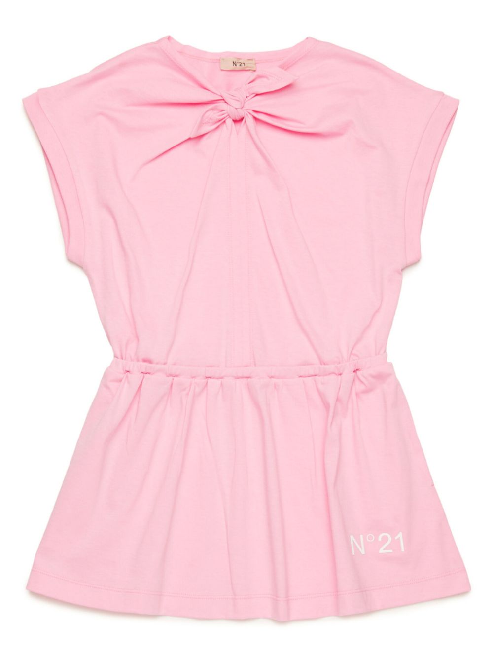 Nº21 Kids gathered cotton dress - Pink