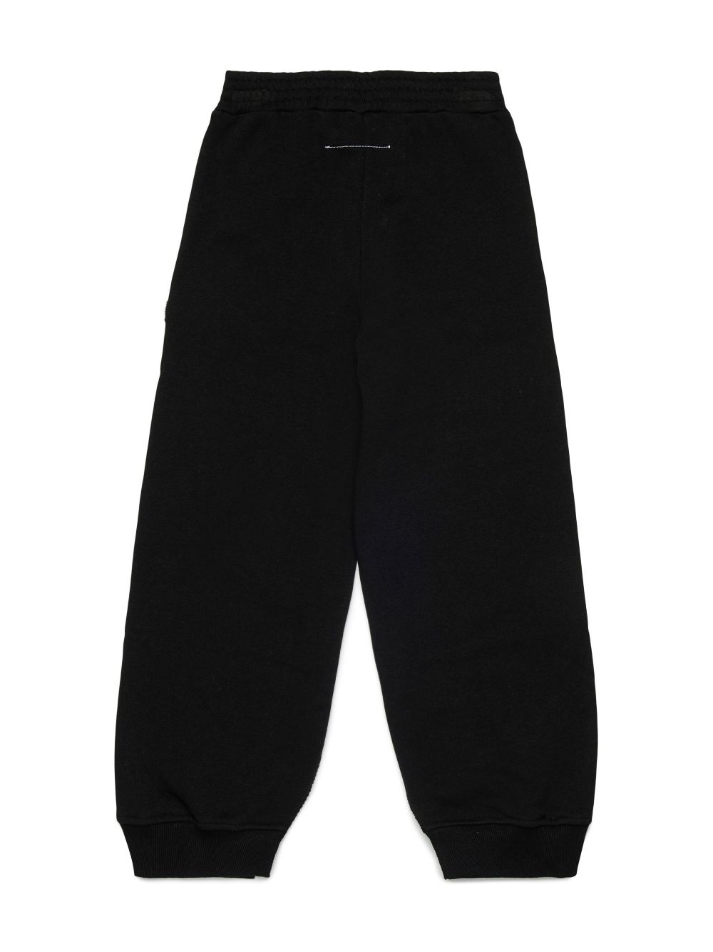 MM6 Maison Margiela Kids logo-tag cotton sweatpants - Black