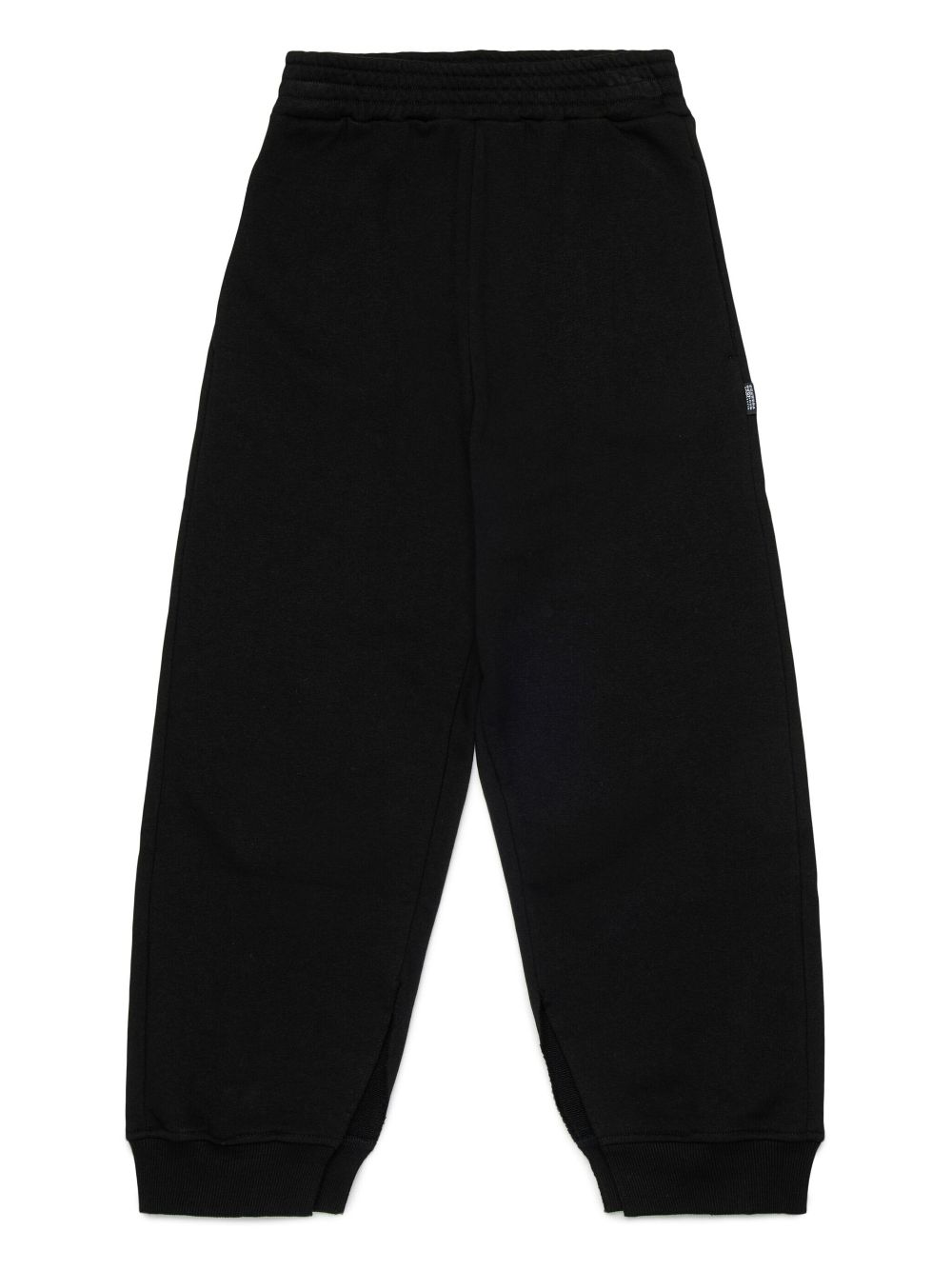 MM6 Maison Margiela Kids logo-tag cotton sweatpants - Black