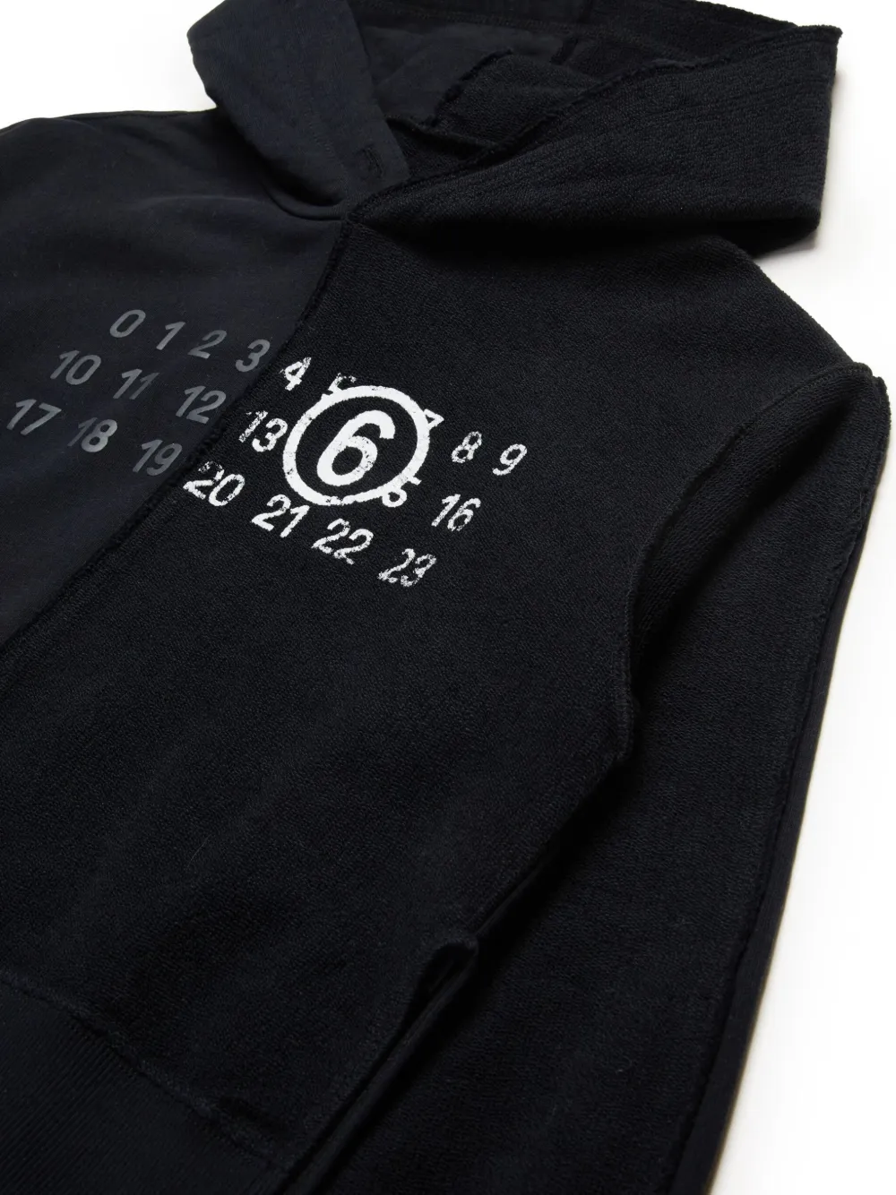 Mm6 Maison Margiela Hoodie Mit Nummern-motiv In Schwarz