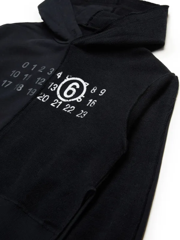 パーカー・フーディ MM6 Maison Margiela / Numeric Sweatshirt MM6 Maison Margiela Kids Numbers Hoodie | Black | FARFETCH