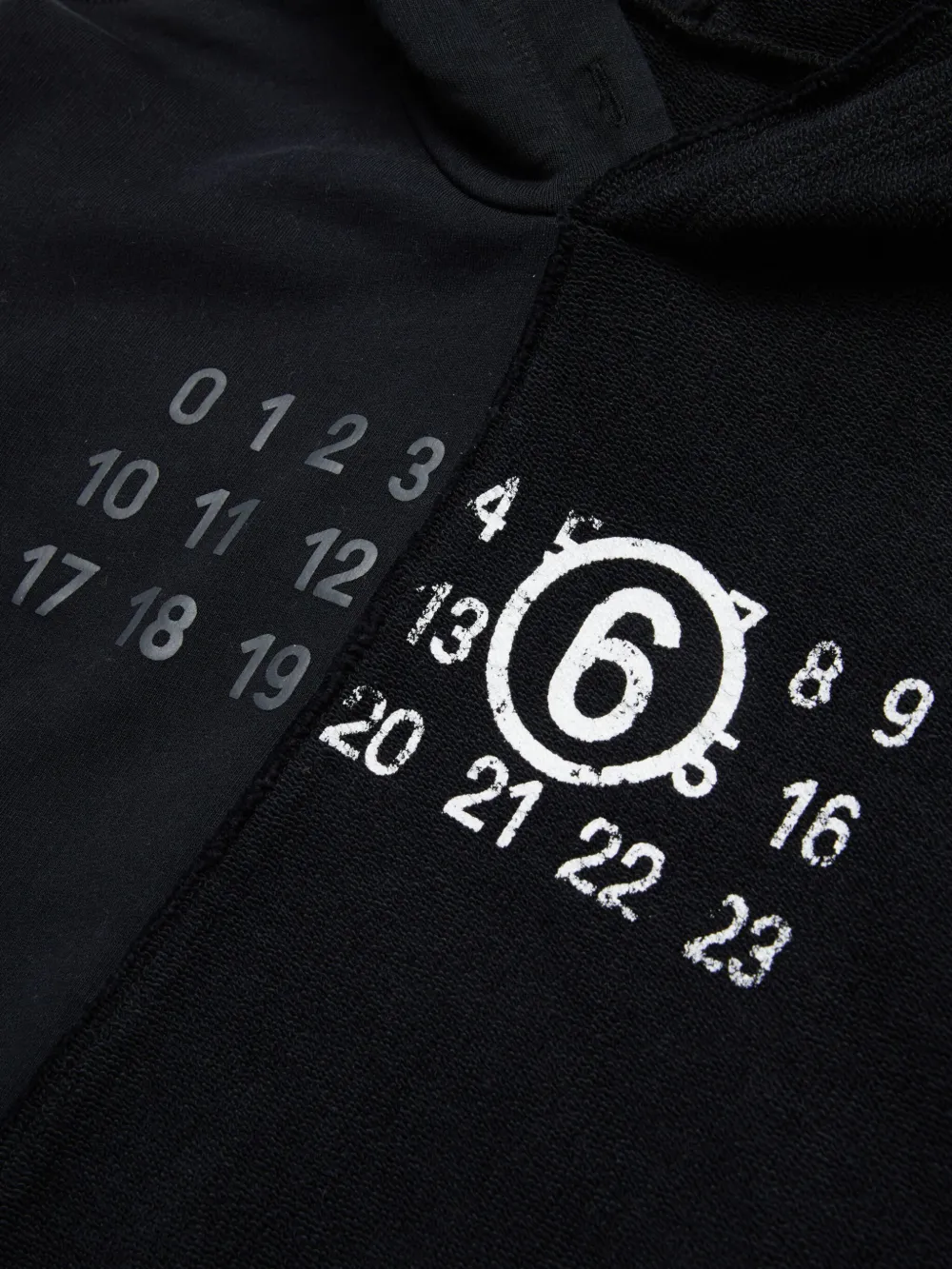 Mm6 Maison Margiela Hoodie Mit Nummern-motiv In Schwarz