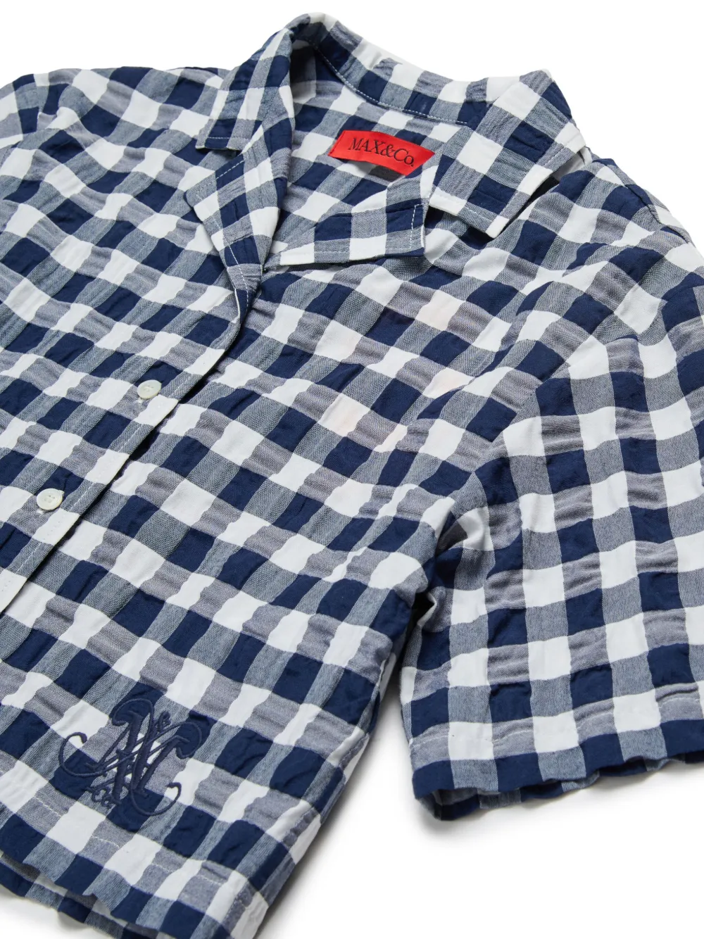 Max & Co Checkered Shirt In Blue