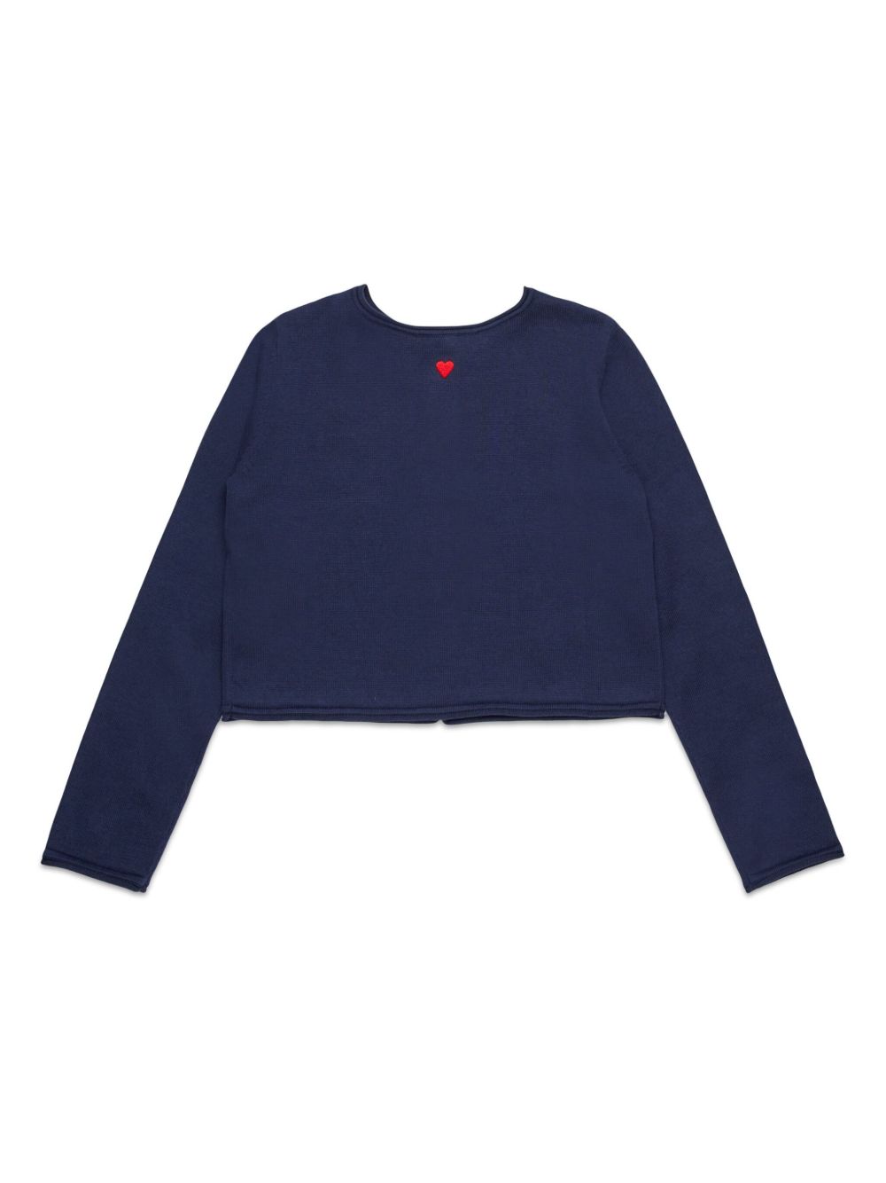 MAX&Co. Kids Vest met geborduurd hart - Blauw