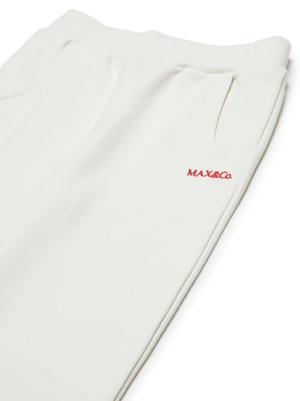MAX & CO LOGO-EMBROIDERED TRACK PANTS