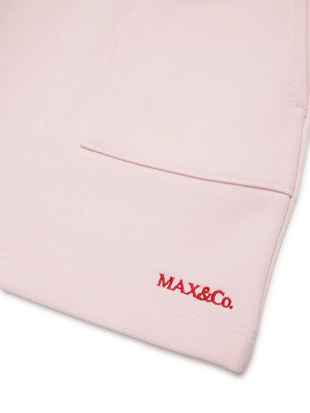 MAX & CO LOGO-EMBROIDERED TRACK SHORTS