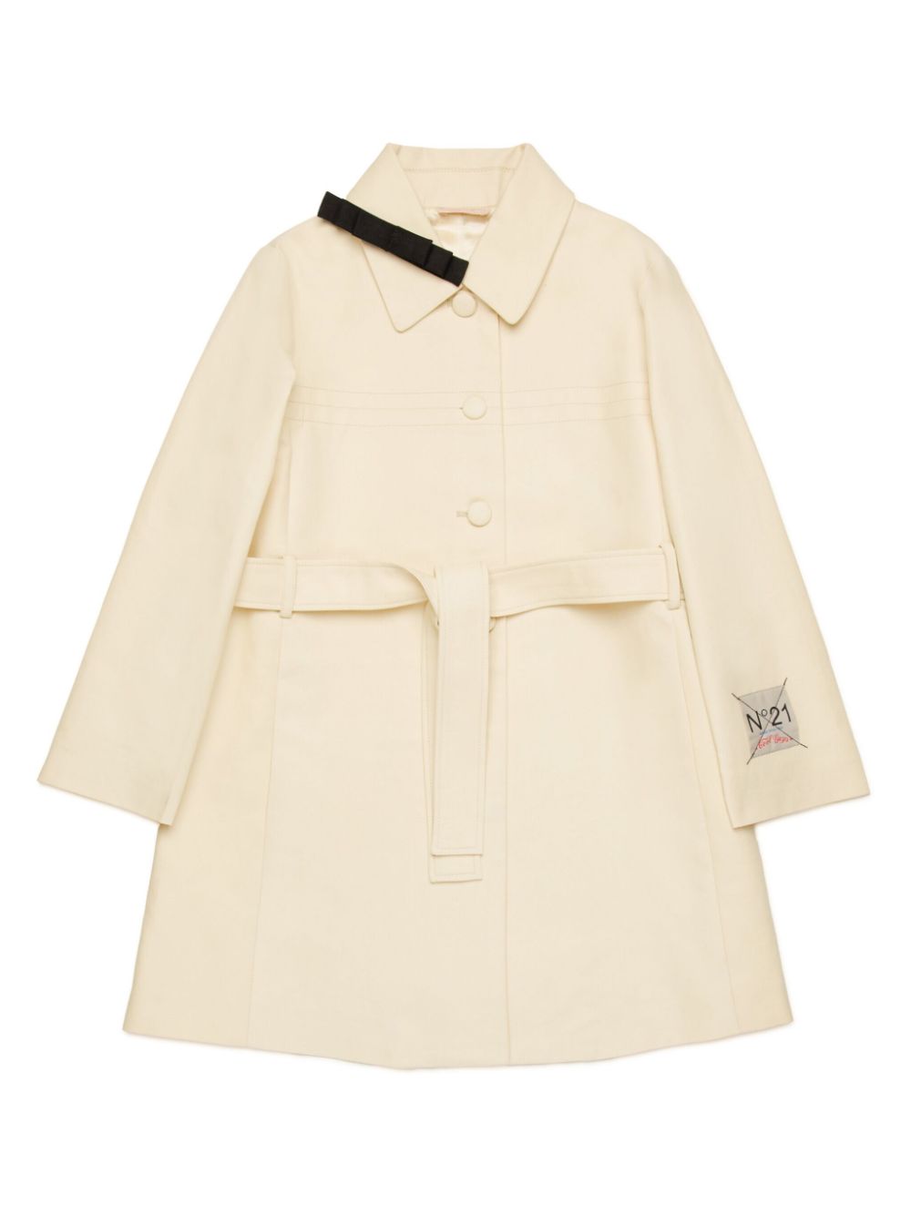 Nº21 Kids cotton coat - Neutrals