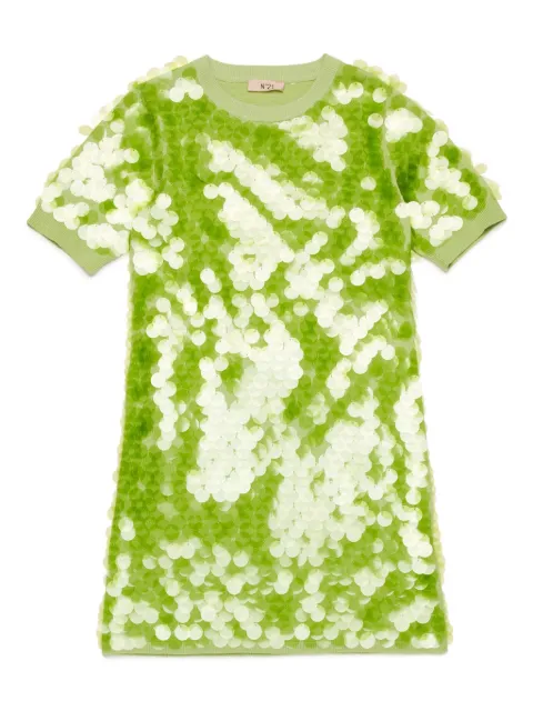 Nº21 Kids vestido corto bordado con lentejuelas