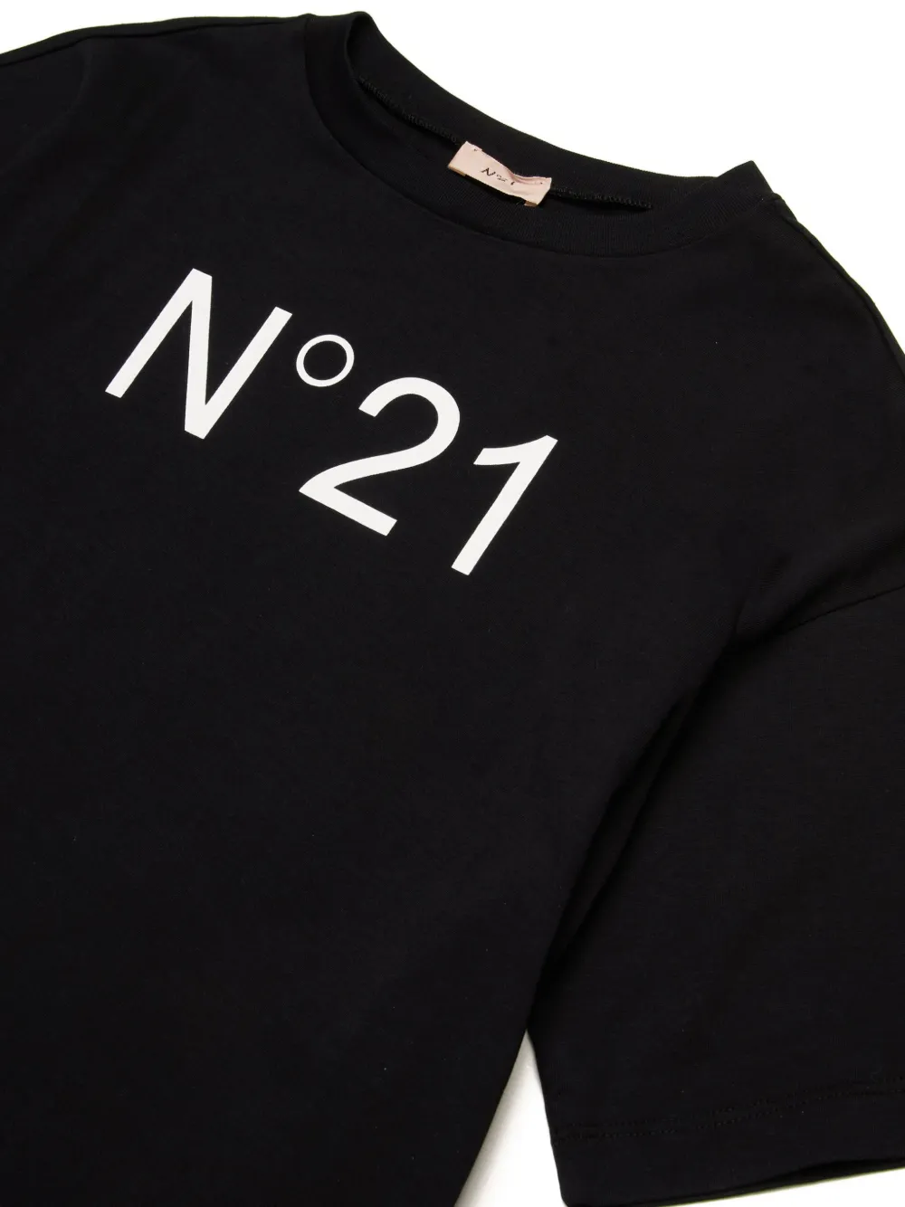 Nº21 Kids T-shirtjurk met logoprint Zwart