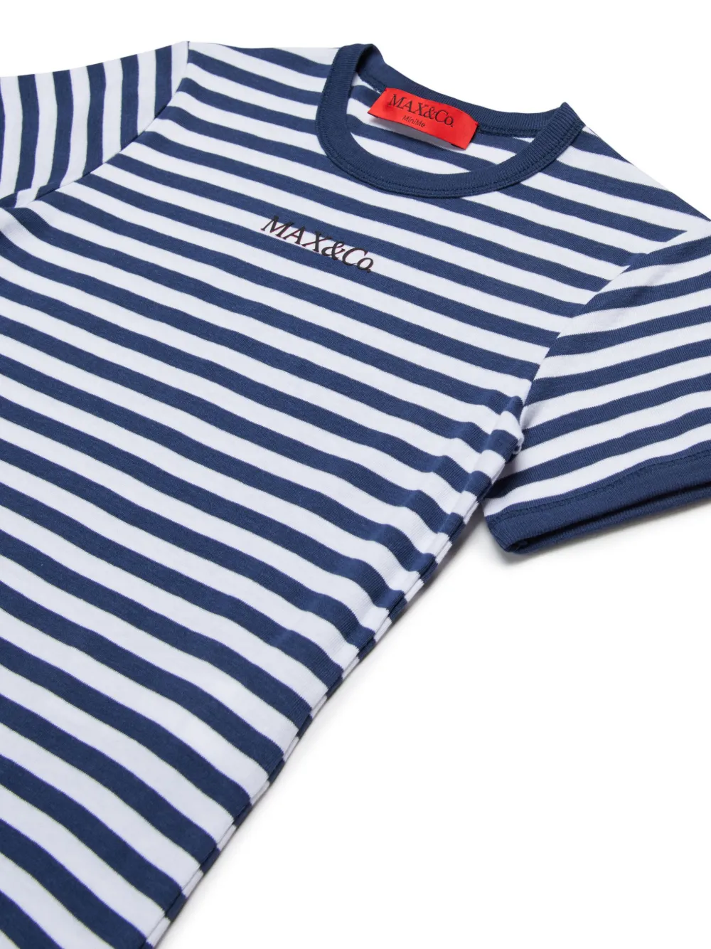 Max & Co Striped T-shirt In Blue