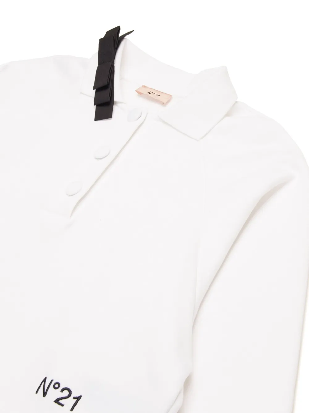 N°21 Button Placket Sweatshirt In 白色
