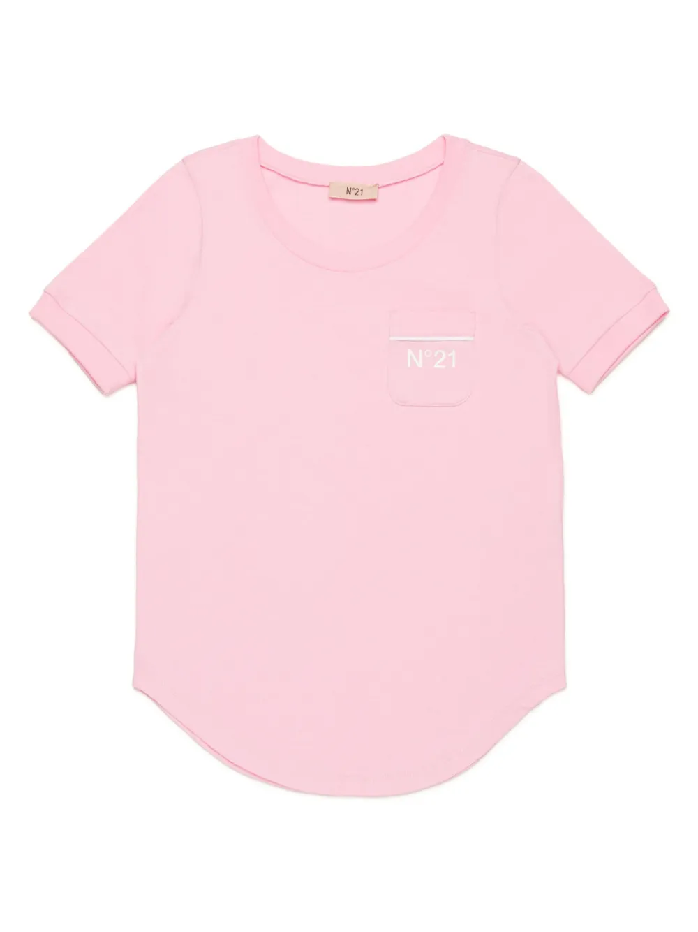 Nº21 Kids تيشيرت بطبعة شعار الماركة | وردي | Image 1