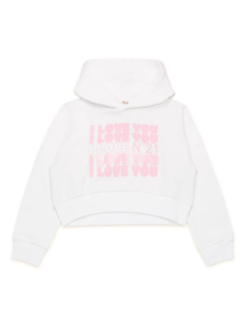 Nº21 Kids logo-print hoodie | White | Image 1
