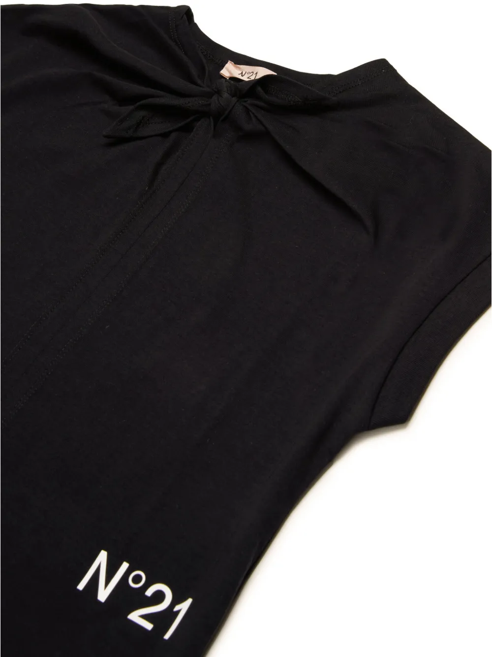 N°21 T-shirt Smanicata Con Nodo In Schwarz