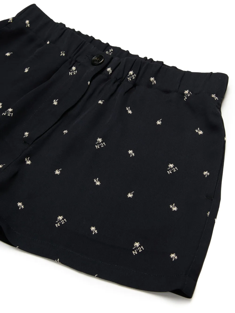 N°21 Logo-print Shorts In Black