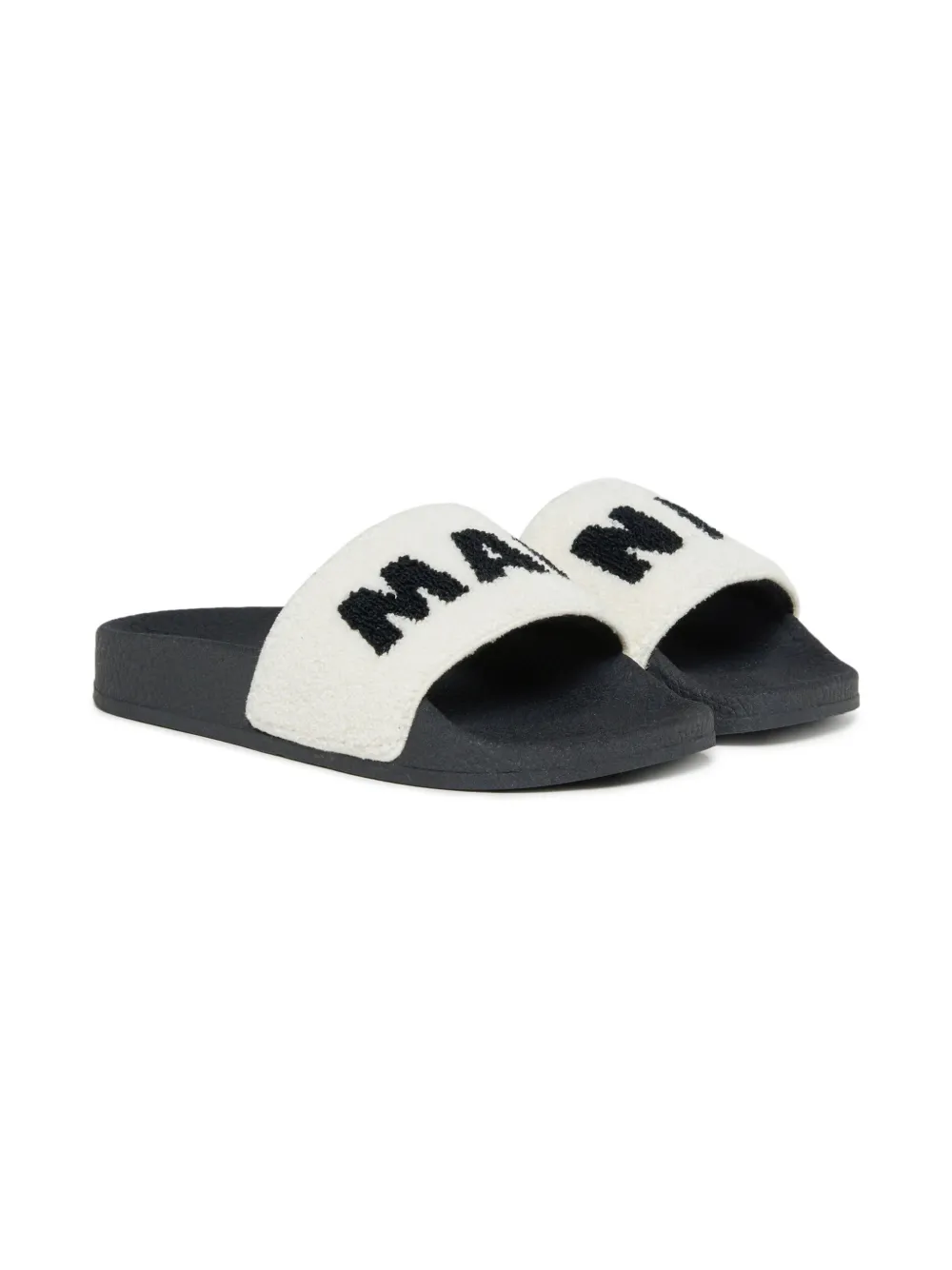 Marni Kids logo-jacquard slides White