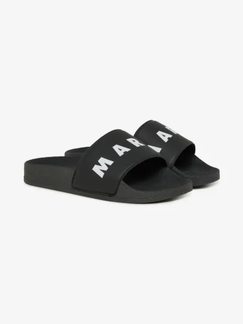 Marni Kids flip flops con logo estampado