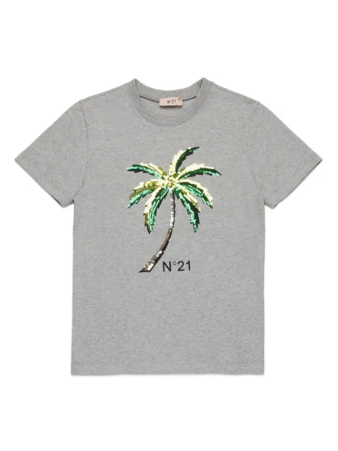 Nº21 Kids playera con motivo de palmeras
