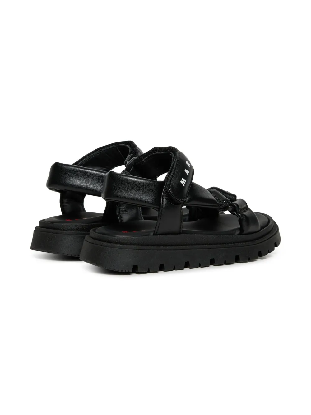 Marni Kids logo-print sandals Black