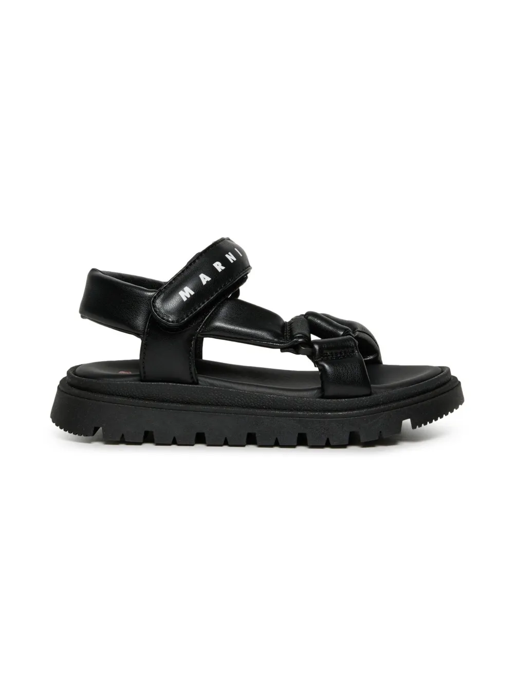 Marni Kids logo-print sandals Black