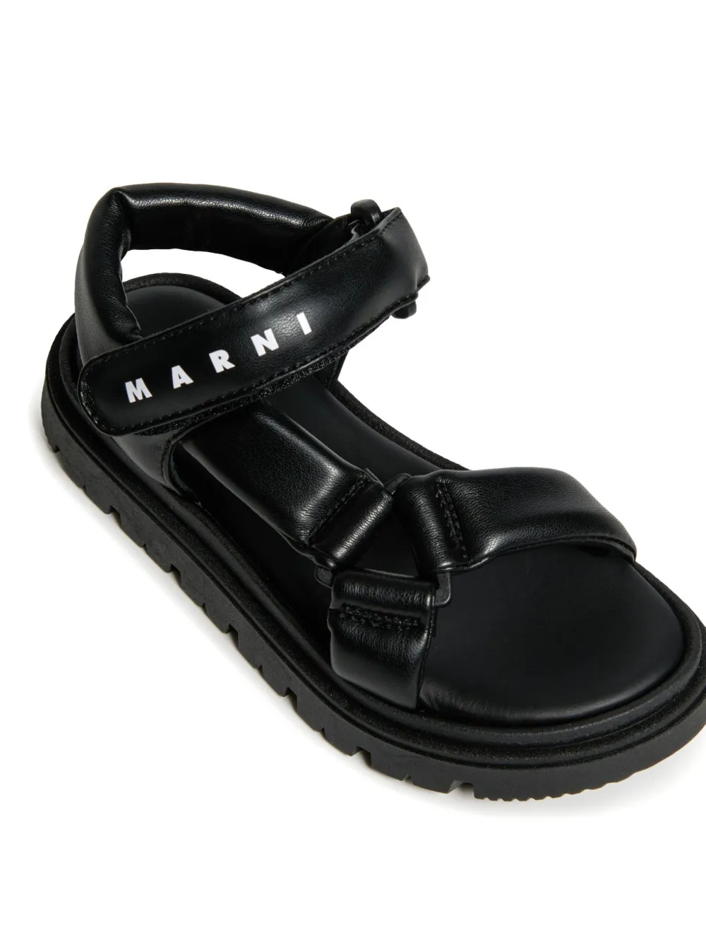 Marni Kids logo-print sandals Black